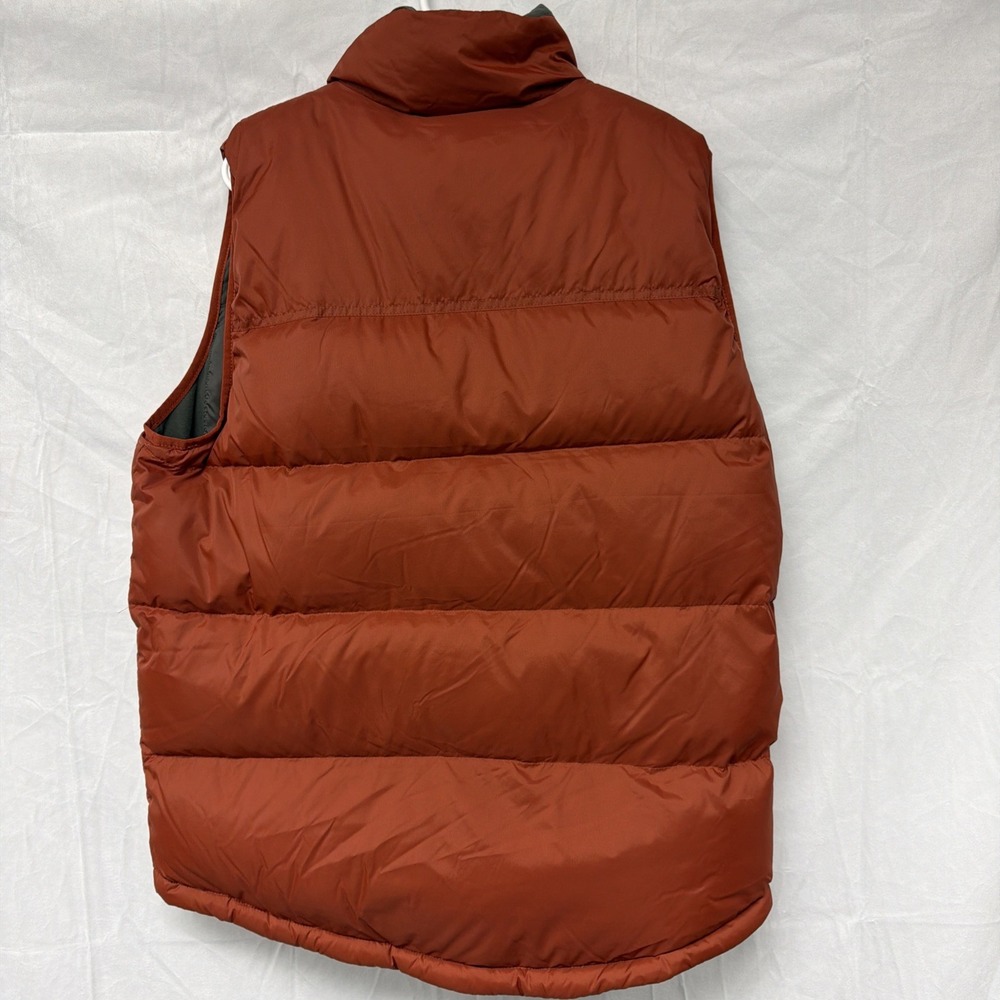 LL Bean Men's Large 80% Down Puffer Vest Burnt Orange Quilted Insulated Outdoor - Picture 11 of 11